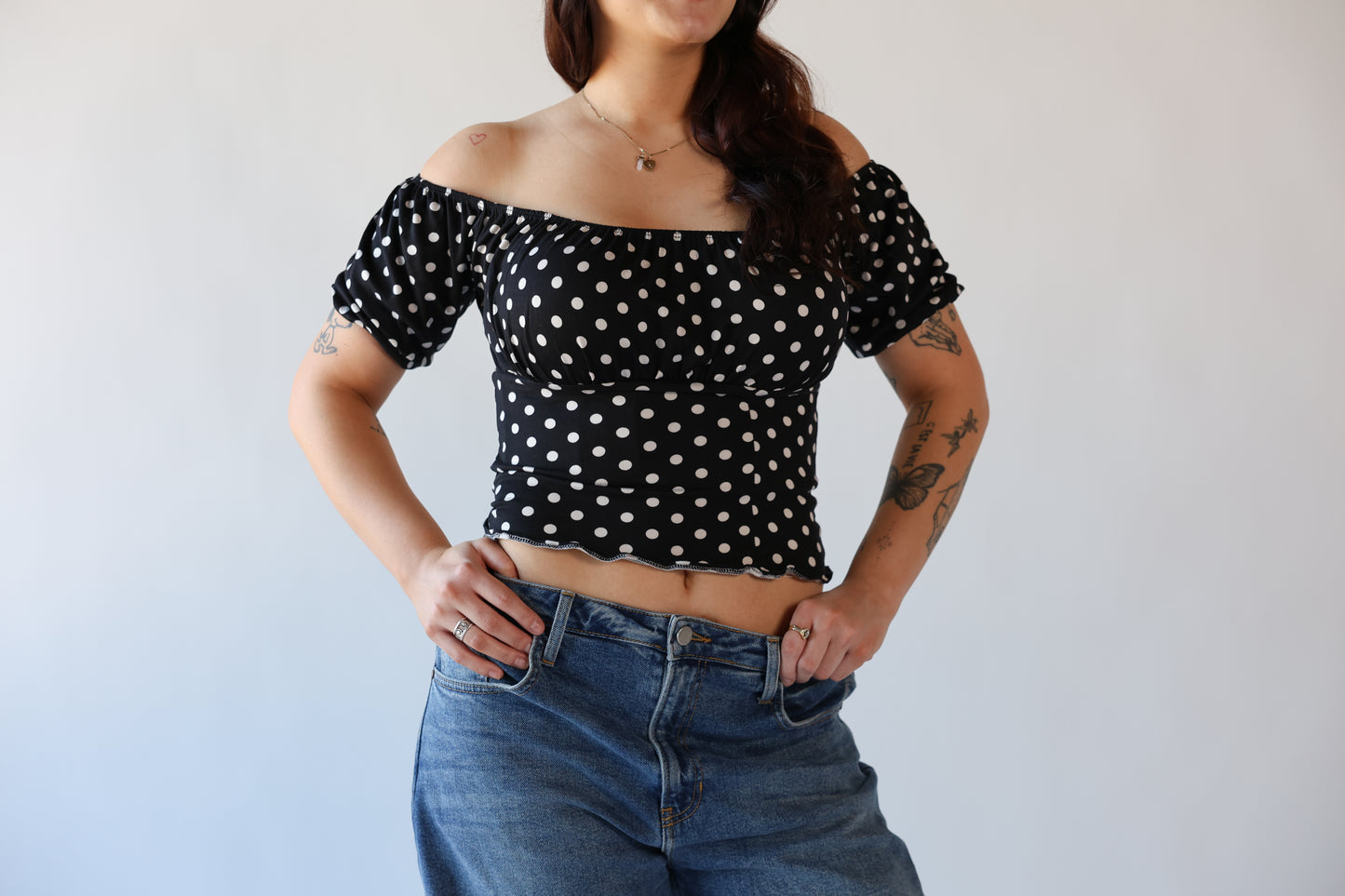 Upcycled Off The Shoulder Top