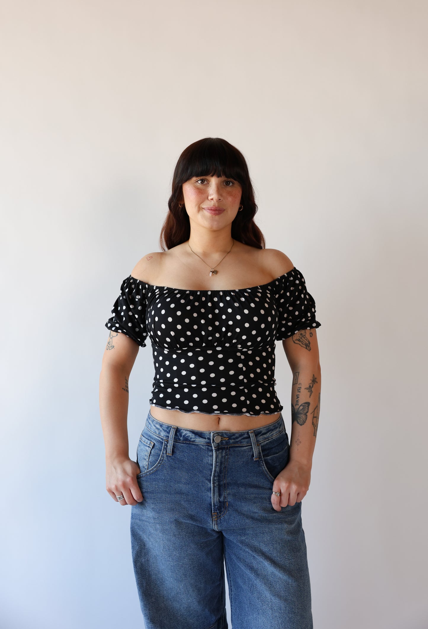 Upcycled Off The Shoulder Top