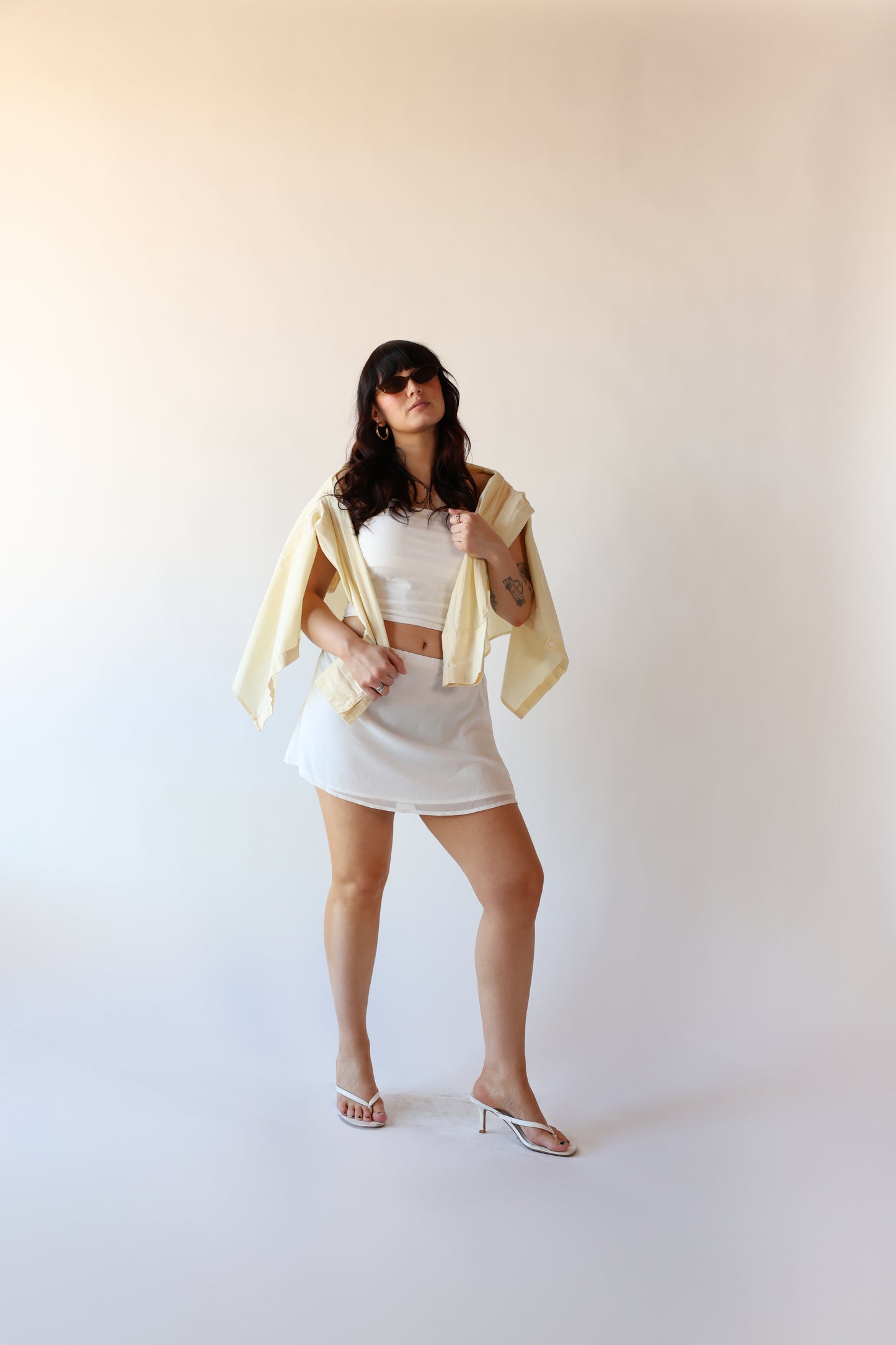 Upcycled Sheer Mini Skirt