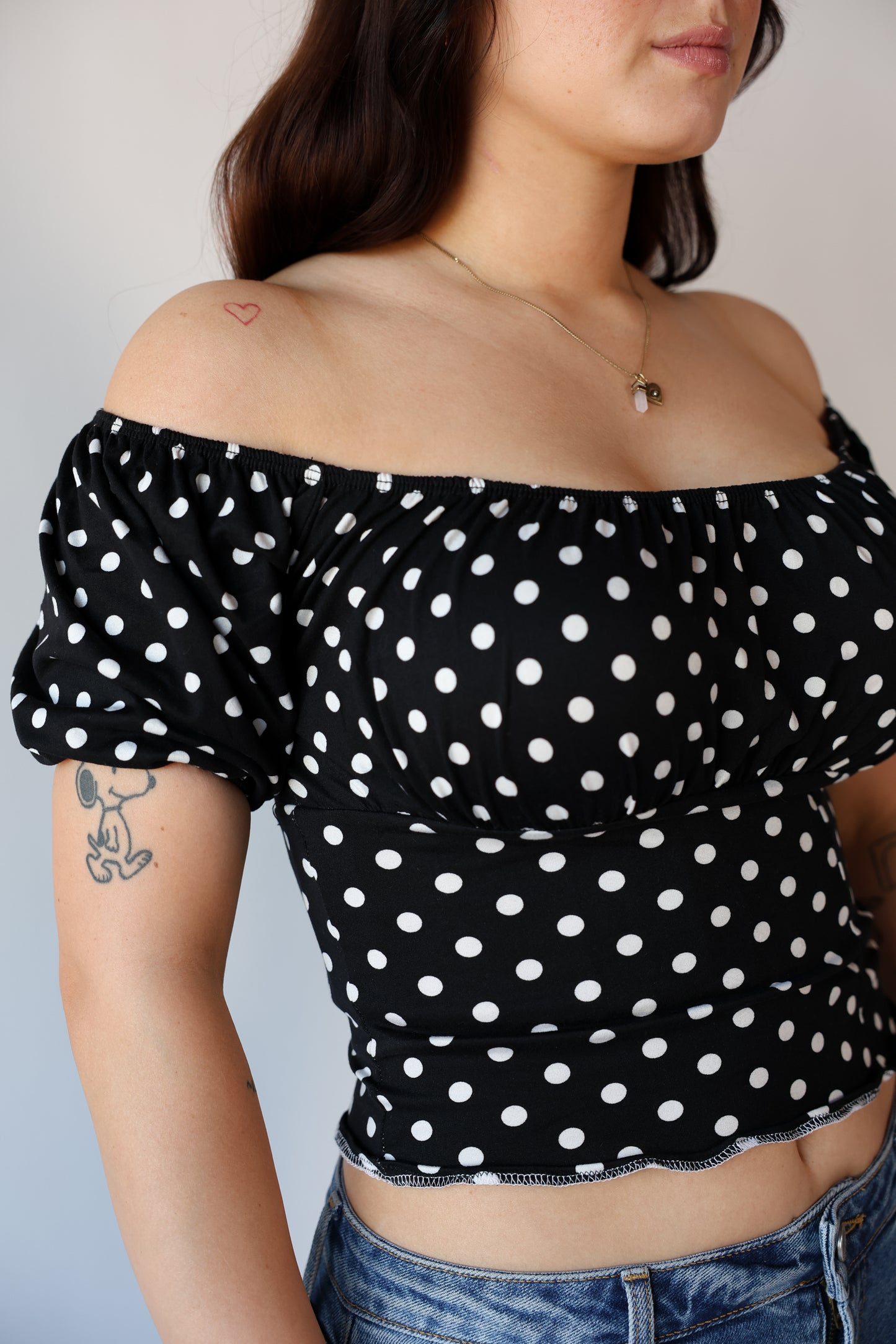 Upcycled Off The Shoulder Top