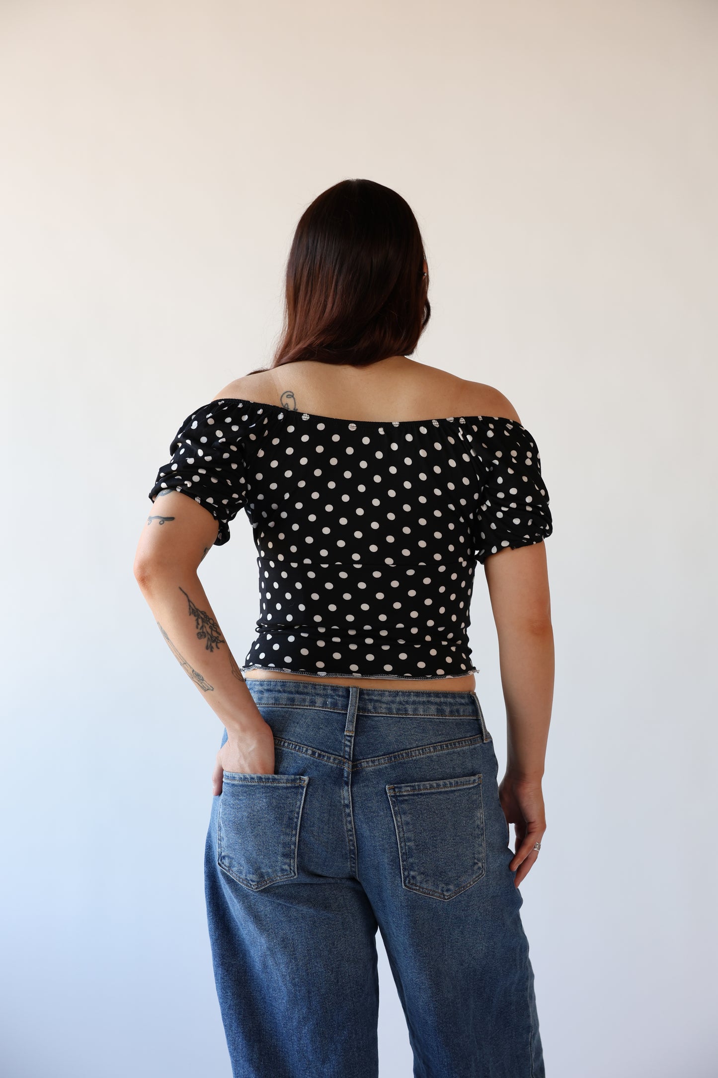 Upcycled Off The Shoulder Top