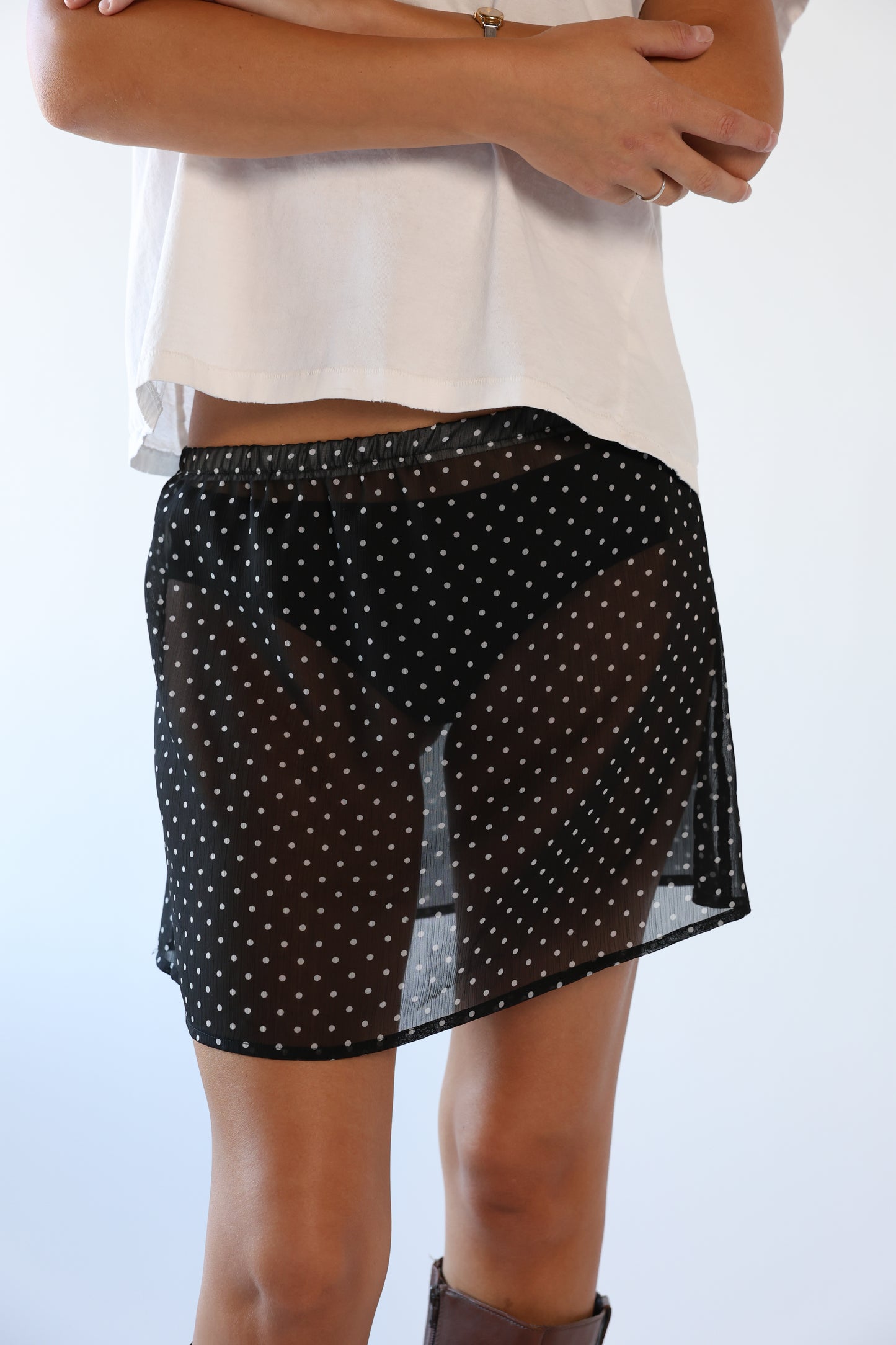 Upcycled Polka Dot Skirt
