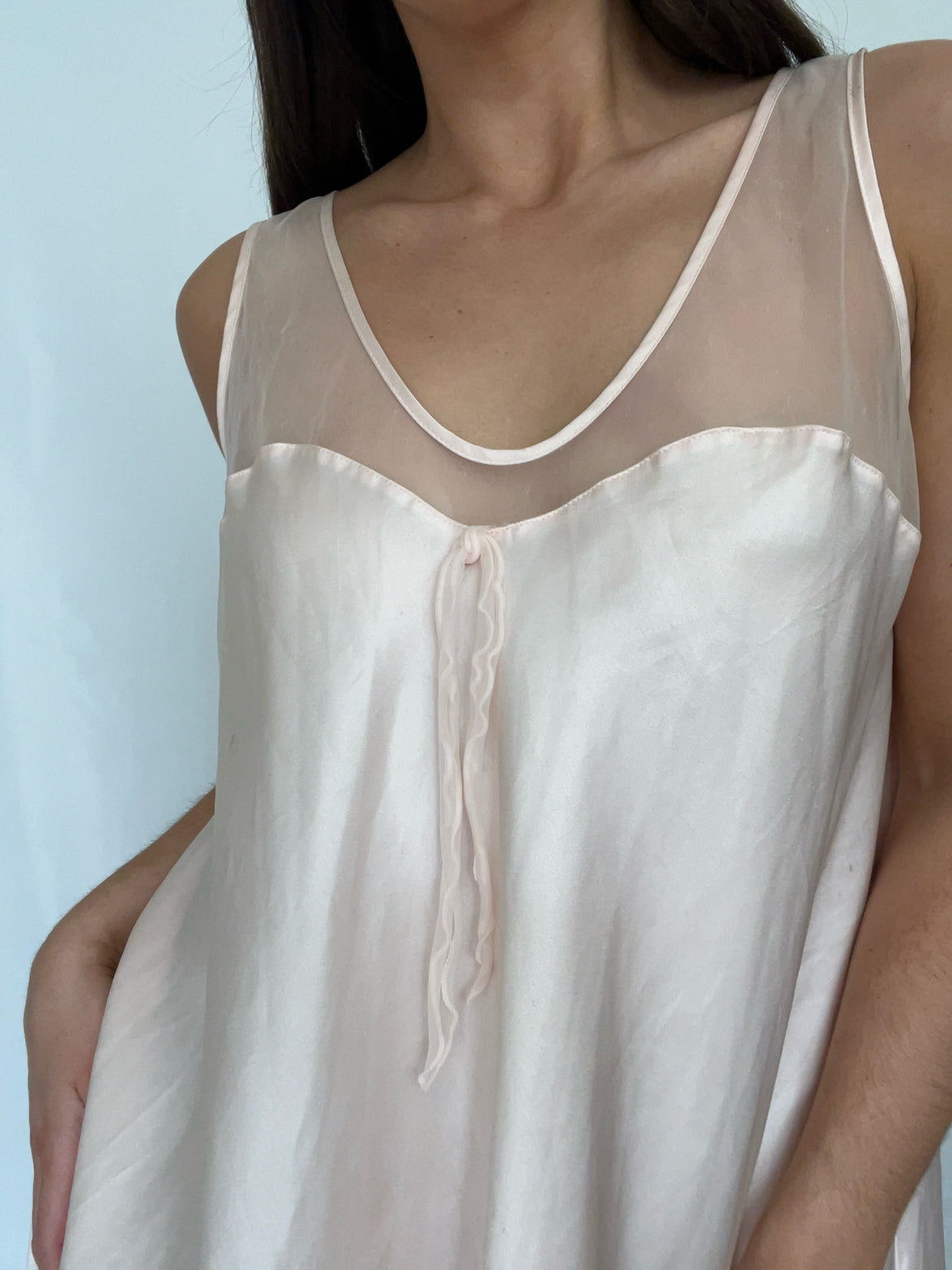 Pink Silk Slip Dress