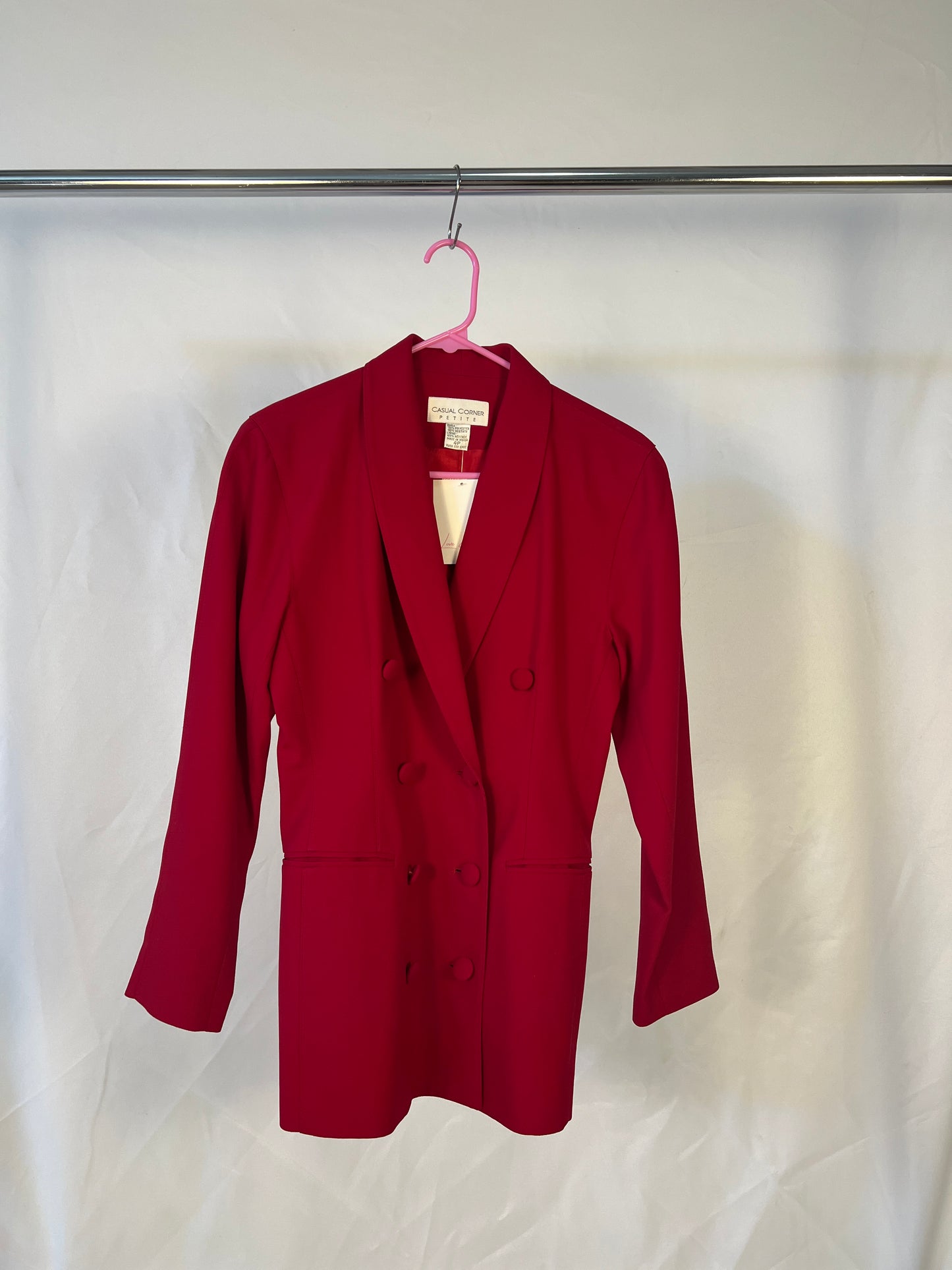 Red Tapered Blazer