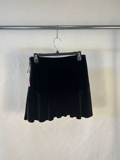 Black Velvet Flounce Skirt