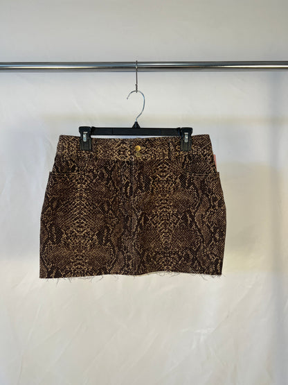 Snake Print Mini Skirt