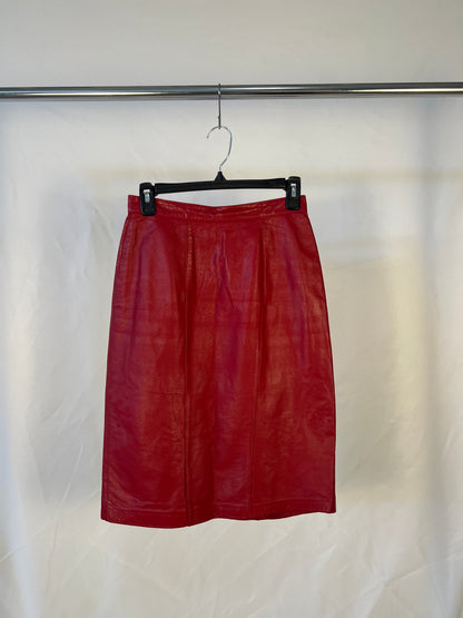 Red Leather Skirt