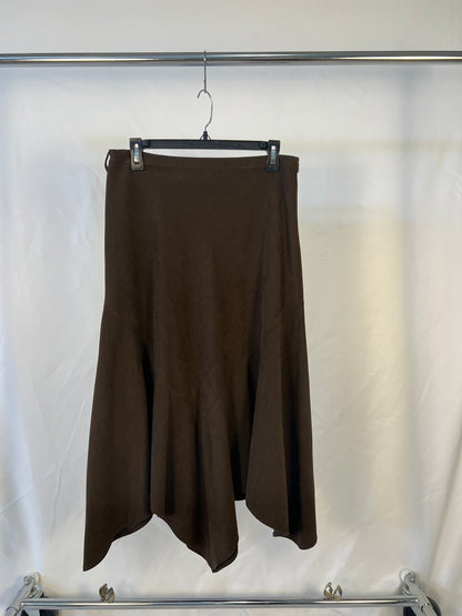 Brown Asymmetrical Skirt