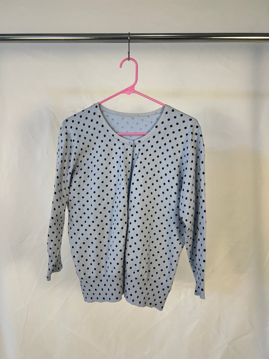 Baby Blue Polka Dot Cardigan