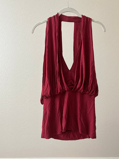 Burgundy Draping Top