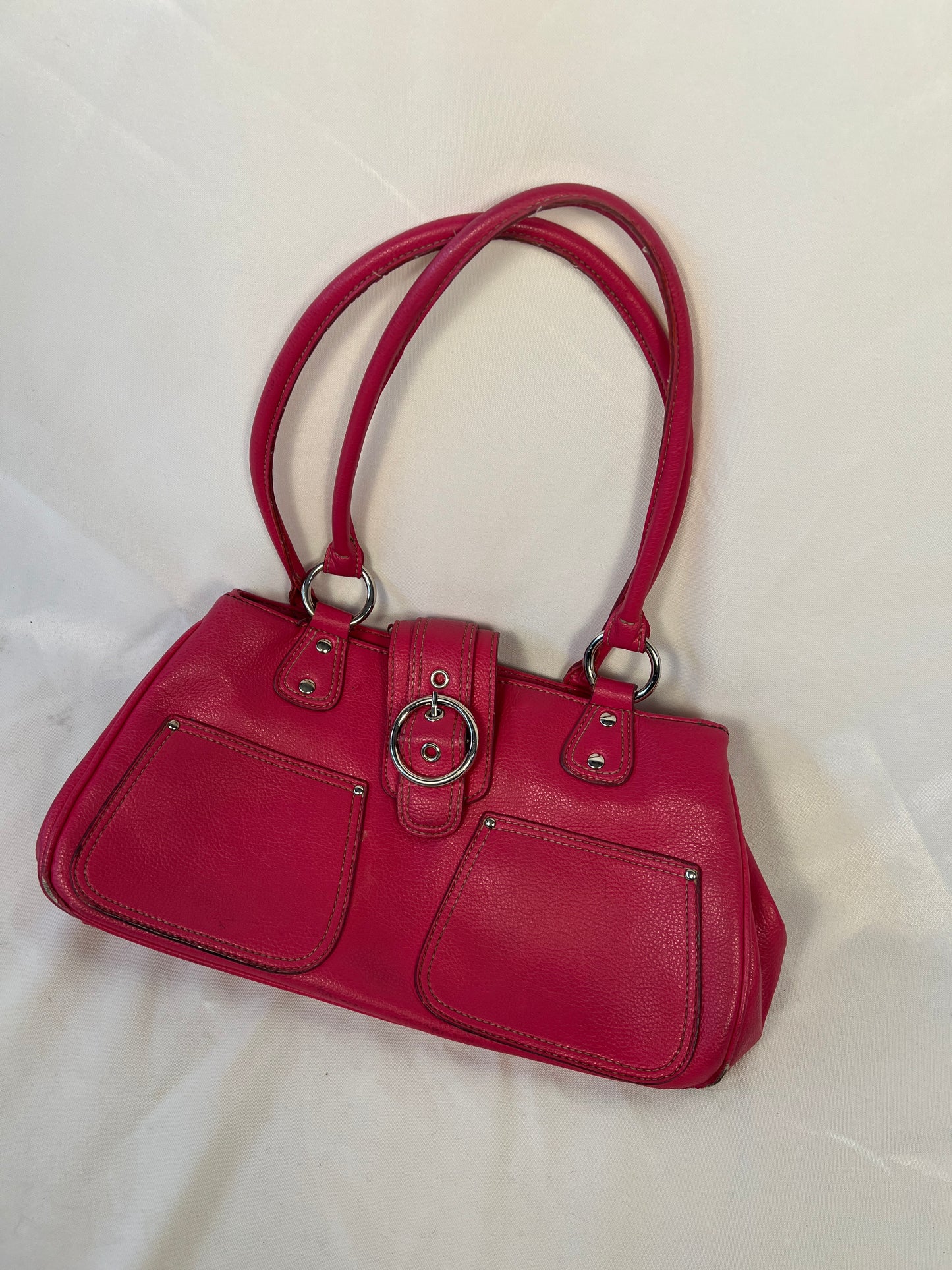 Hot Pink Buckle Handbag