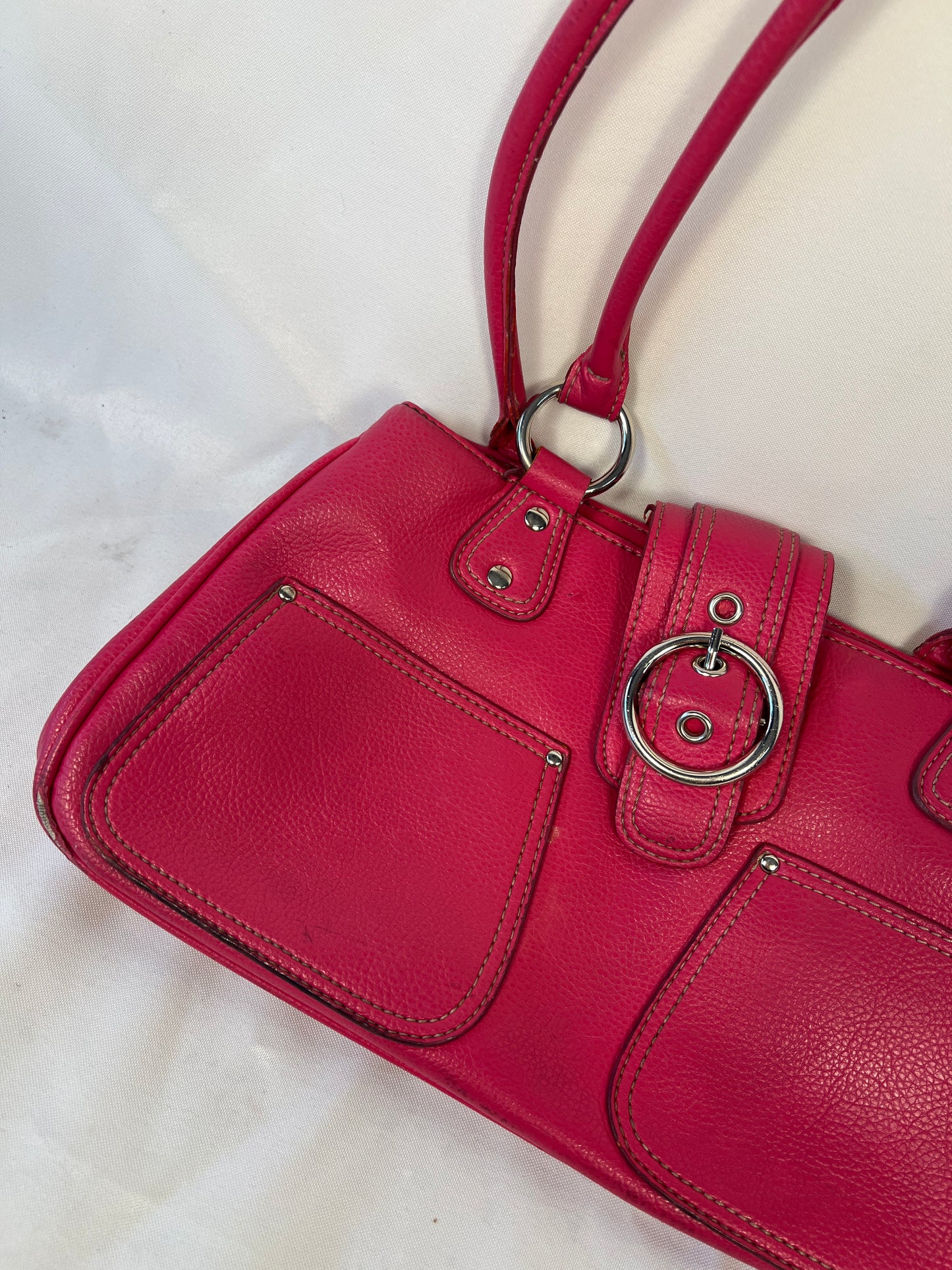 Hot Pink Buckle Handbag