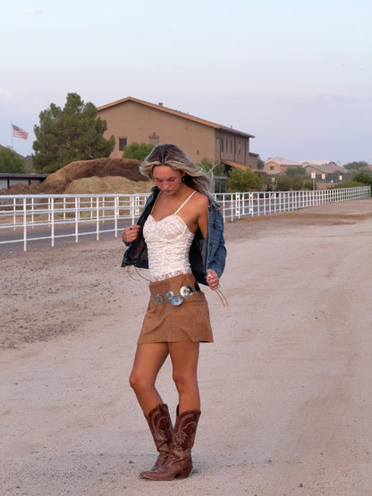 The Suede Mini Skirt