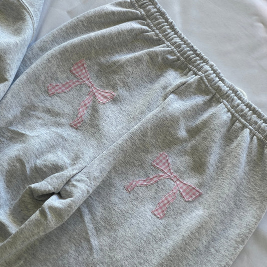 The Bow Patchwork Sweatpants