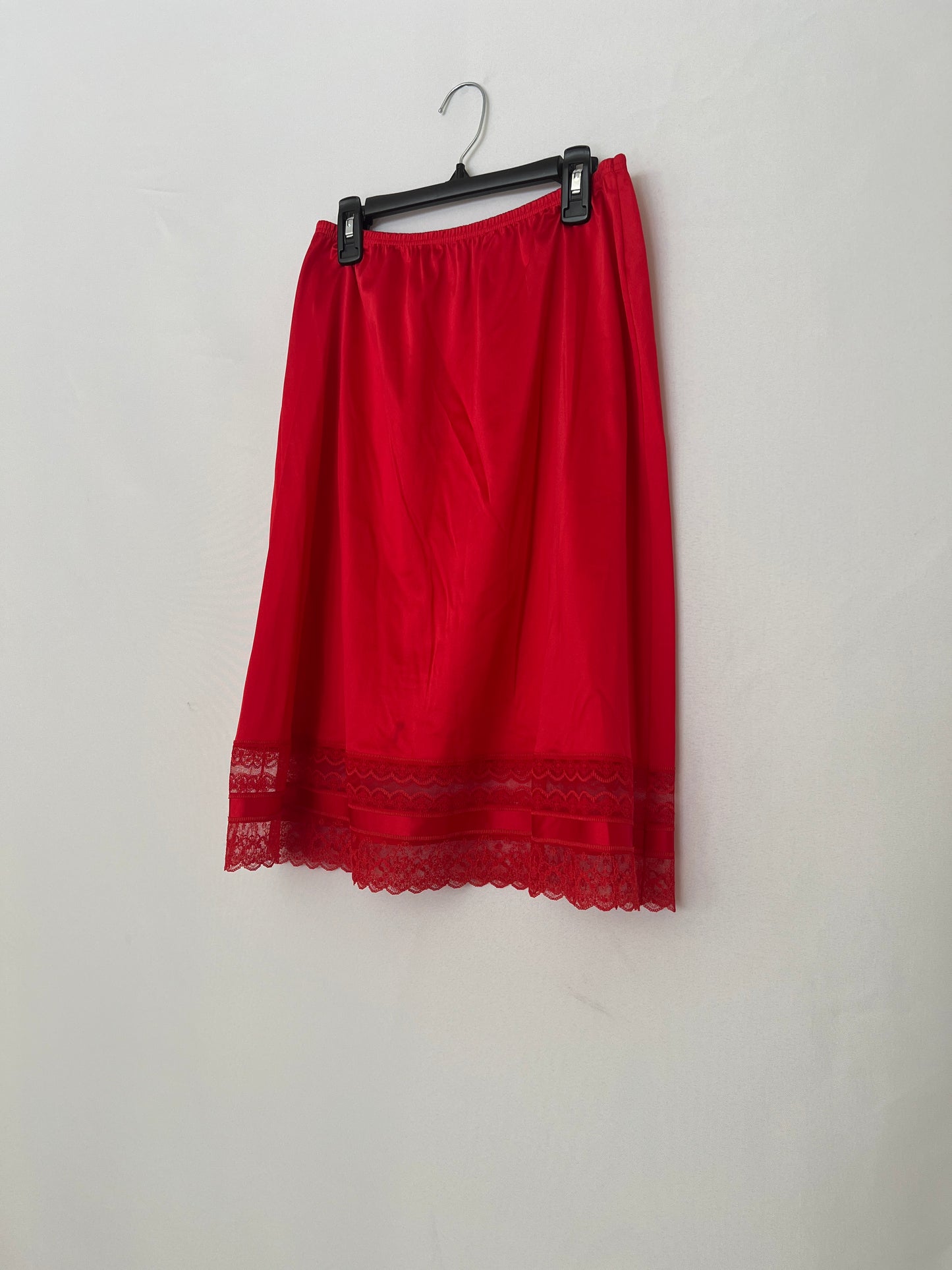 Red Lace Slip Skirt