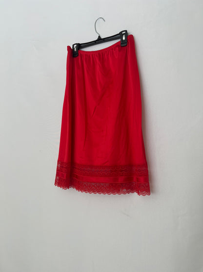 Red Lace Slip Skirt