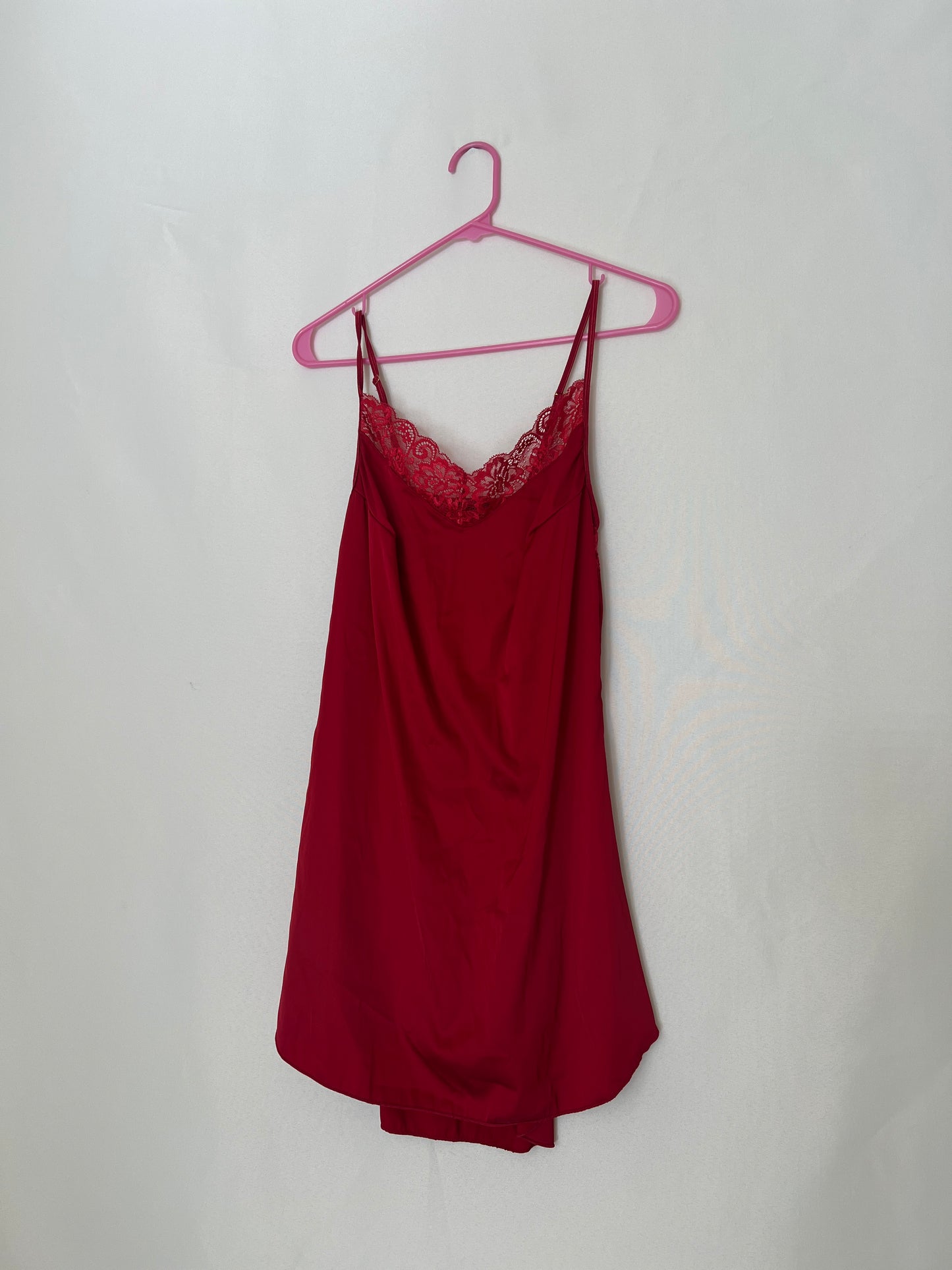 Red Silk Slip Dress