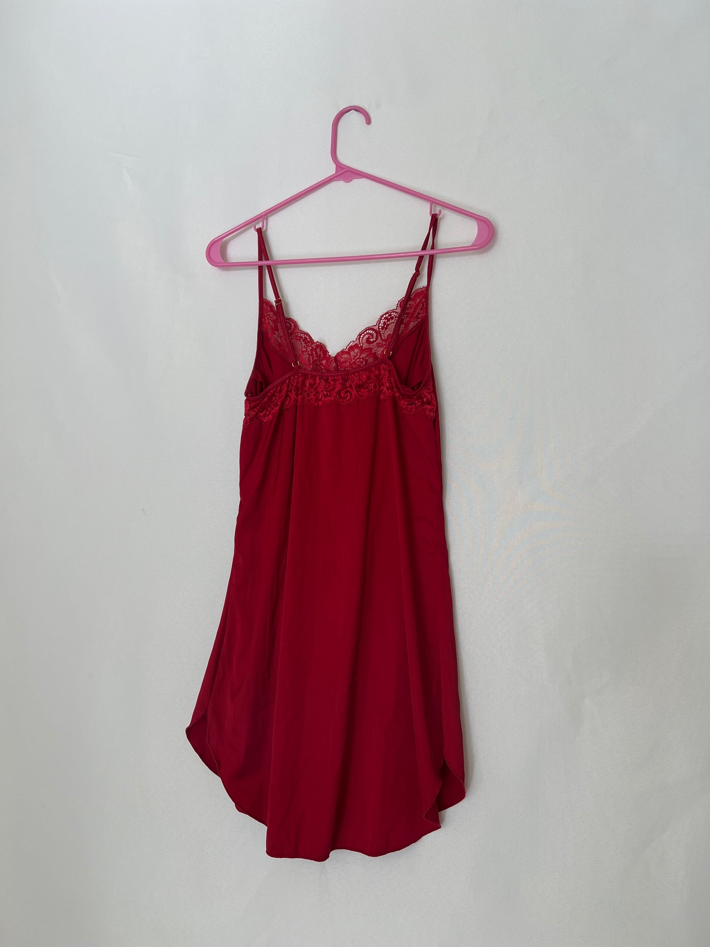 Red Silk Slip Dress