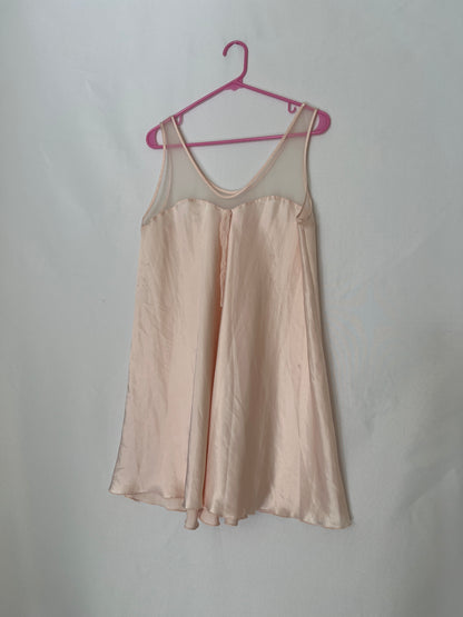 Pink Silk Slip Dress