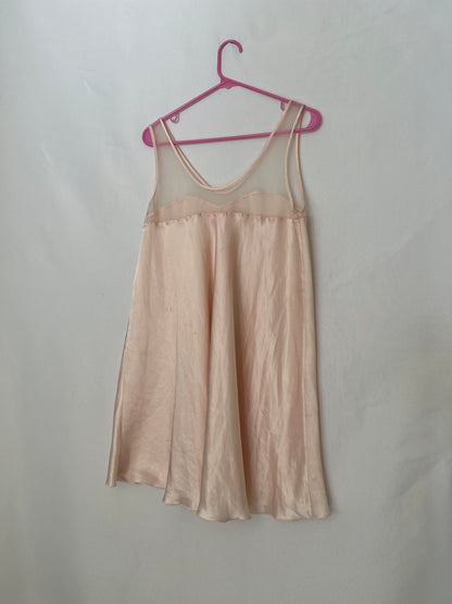 Pink Silk Slip Dress