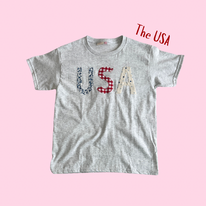 The USA Patchwork Tee